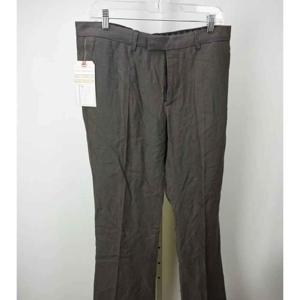 John Varvatos Gray Twill Mens Cotton Sport Pants Sz 48 Brand New